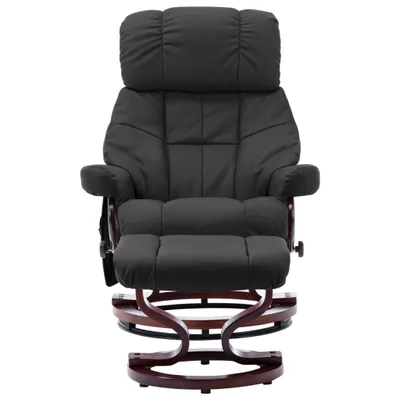 Produktbild von vidaXL Massagesessel Verstellbar Grau Kunstleder und Bugholz