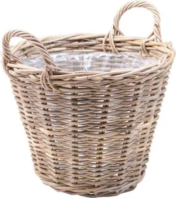 Produktbild von beck ag rond avec anses, Korb-Pflanzer, Freistehend, Beige, Rund, Draußen, 42 cm