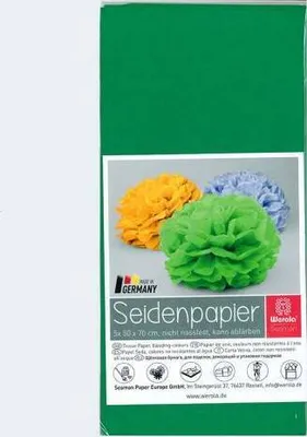 Produktbild von Blumenseide 5 Bögen 50x70cm dunkelgrün