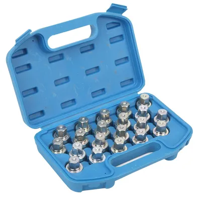 Produktbild von Wielmoersleutelset - 20-teilig - Metall - Für Antidiefstalschrauben - Professionelle Ausführung