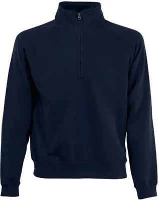Produktbild von Fruit of the Loom - Classic Zip Neck Sweat - Deep Navy - L