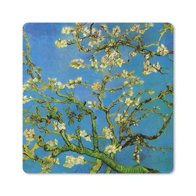 Produktbild von MuchoWow® Mauspad Mousepad Mandelblüte - Vincent van Gogh 20x20 cm - Mousepads - Maus Mat - Pad - Mausunterlage - Desk Mat - Bureauartikeln
