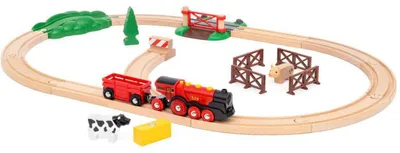 Image de Set de train de la ferme Lola rouge