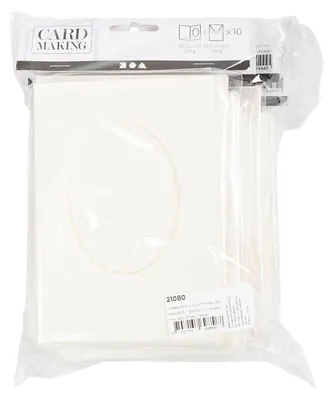 Image de Cartes passe-partout blanc naturel, 50 pièces