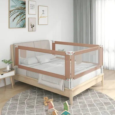 Produktbild von Maison Exclusive - Kleinkind-Bettschutzgitter Taupe 190x25 cm Stoff