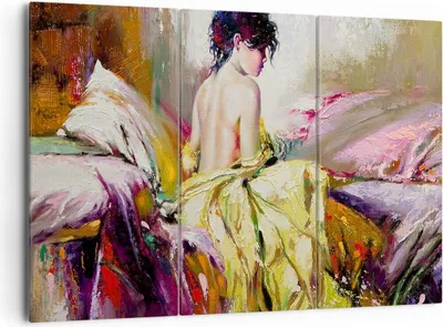 Produktbild von Bild auf Leinwand - Leinwandbild - Frau Modell - 165x110cm - Wand Bild - Wanddeko - Wandbilder - Leinwanddruck - Bilder - Kunstdruck - Wanddekoration - Leinwand bilder - Wandkunst - CE165x110-3524
