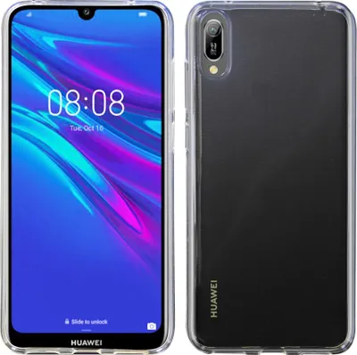 Obrázek produktu pro cofi1453® Silicone Cover Basic kompatibilní s HUAWEI Y6 2019 Case TPU Soft Mobile Phone Cover Protection Transparent