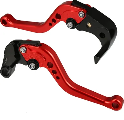 Image de 1 Paire Moto Frein Embrayage Leviers Pliagee CNC pour Suzuki Rouge