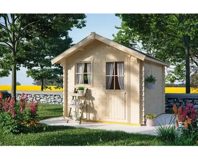 Obrázek produktu pro Dřevěný zahradní domek SKAN HOLZ Porto 3 přírodní 250 x 300 cm