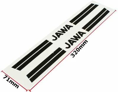 Zdjęcie produktu dla Jawa Naklejka Czarna Długa Kat-G