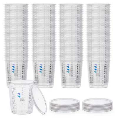 Obrázek produktu pro Benbow profesionální odměrka s víkem 50x 385ml s různými stupnicemi - džbán se stupnicí, džbán na míchání barev, odměrka, džbán na barvy