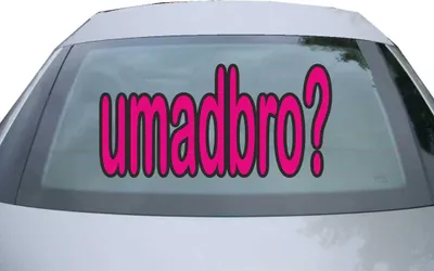 Produktbild von Indigos UG - Aufkleber Heckscheibe & Motorklappe DE6010 - pink - 600x294 mm - umadbro? - Auto Scheiben Fenster Heckklappe Tuning Racing JDM - Die cut