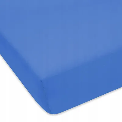Produktbild von Designpremium Spannbettlaken 50x70 cm Wickeltisch blau Baumwolle Jersey