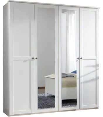 Produktbild von Kleiderschrank Chalet Schlafzimmerschrank Spiegel Ausführung wählbarweiß