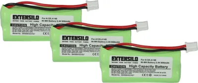 Produktbild von EXTENSILO 3x Akku kompatibel mit Siemens Gigaset AL110a Trio, AL110a, AL110a Duo, A345, AL110 schnurlos Festnetz Telefon (850 mAh, 2,4 V, NiMH)