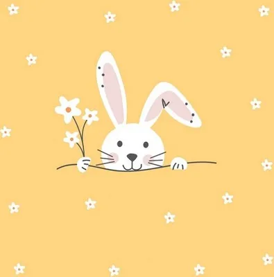 Produktbild von 20 Servietten Hello Easter - Hase um Blumen gelb 33x33cm