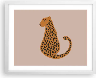 Produktbild von Gerahmtes Poster - Weißer Rahmen - Panther Grafik Leopard - 50x40 cm - Wand Bild - Wanddeko - Wandbilder - Kunstposter - Wandposter - Bilderrahmen - Bilder - Kunstdruck - P2WAA50x40-4893