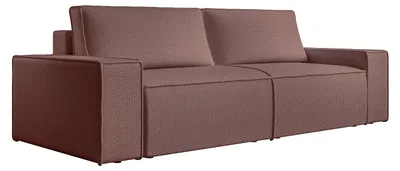 Produktbild von Sofa 4-Sitzer - Mit Schlaffunktion - Strukturstoff - Rosé - AMELIA