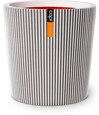 Image de Vase, CAPI EUROPE Groove NL, 36 x 34 cm, ivoire, conique