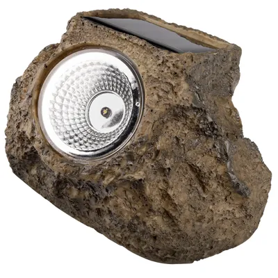 Produktbild von LED Solar Gartenleuchte 14.5cm 3000K Warmweiß 10lm 0.06W 180° IP44 Stein Braun