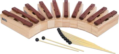 Produktbild von Betzold 10 Alt-Klangbausteine und 10 Schlägel, Hartholz