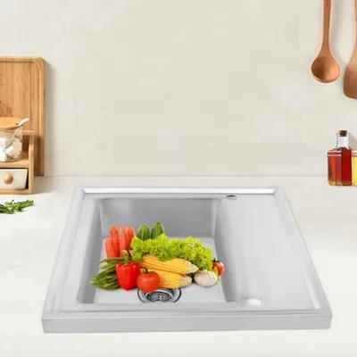 Immagine prodotto di Gootsteenzeef – Acciaio inossidabile – 600x600x155 mm – Griglia per scarichi da cucina e bagno