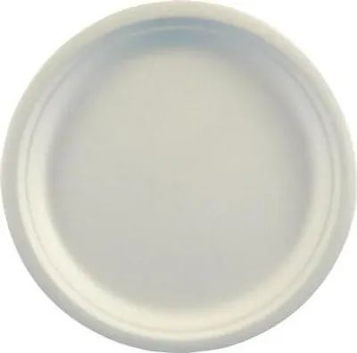 Produktbild von Papstar 81327, Teller, Rund, Zuckerrohr, Weiß, Einfarbig, 50 Stück(e)
