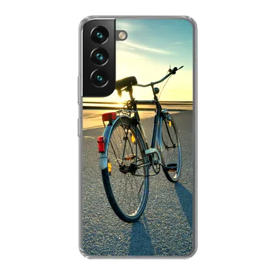 Produktbild von MuchoWow® Handyhülle Schutzhülle Hülle für Samsung Galaxy S22 Nordsee - Fahrrad - Sonnenuntergang Silikon Softcase Handy Hülle - Mobiltelefonhülle