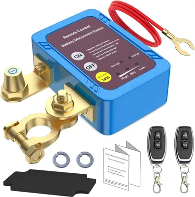 Image de Kit de coupe-batterie sans fil 12 V pour voiture avec télécommande, coupe-batterie 240 A pour voiture, camping-car, quad, camion, bateau
