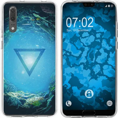 Produktbild von PhoneNatic Case kompatibel mit Huawei P20 Silikon-Hülle Element Wasser M4