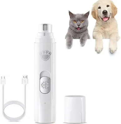 Produktbild von Elektrische Nagelvijl für Hunde - Oplaadbaar - Diamantkop - Weiß