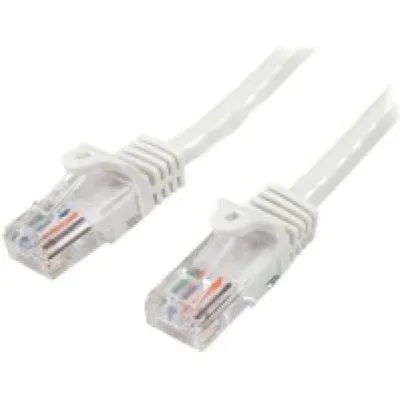 Produktbild von StarTech.com 5m Cat5e Ethernet Netzwerkkabel Snagless mit RJ45 - Weiß, 5 m, Cat5e, U/UTP (UTP), RJ-45, RJ-45, Weiß