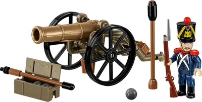 Imagen del producto de Kit de construcción de artillero francés y cañón, 96 piezas