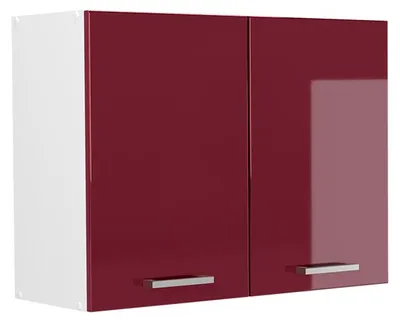 Image de Armoire en verre Vicco R-Line Rouge brillant/Blanc 80cm, Model 71452