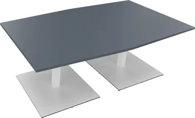 Produktbild von Bespr.ti. Tonneau Tellerfuß Quadrat B2000xT1000/1100xH720 ws/Lavagrau