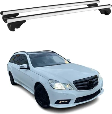 Produktbild von Dachträger für Mercedes E Klasse S212 T-Modell 2009-2016 75kg Alu Silber 2x