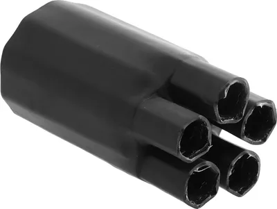 Produktbild von Schrumpf-Aufteilkappe mit Kleberbeschichtung 2,5:1, schwarz 4 Finger Schrumpftemperatur mind. 110°C - 1 Stück