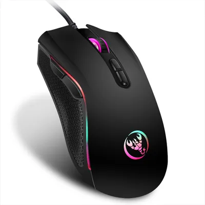 Produktbild von HXSJ A869 Wired Gaming Mouse 3200 DPI 7 Tasten 7 Farbe LED Optische Computer Maus Player Maeuse Gaming Mouse fuer Pro Gamer