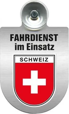 Produktbild von Einsatzschild Windschutzscheibe incl. Saugnapf - Fahrdienst im Einsatz - 309458 - incl. Regionen nach Wahl Color - Region Schweiz