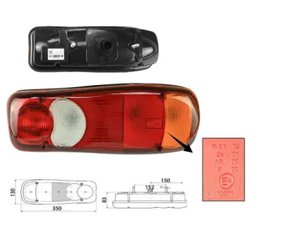 Image de Rücklicht Heckleuchte Rückleuchte Rechts Passt Für Mitsubishi Nissan Renault Renault Peugeot Peugeot Opel Opel Fiat Fiat VW VW T5 T6