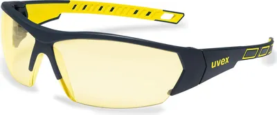 Produktbild von UVEX Schutzbrille i-works 9194 - kratzfest und beschlagfrei - leichte und sportliche Sicherheitsbrille, Arbeitsschutzbrille mit UV-Schutz - in verschiedenen Ausführungen Farbe:anthrazit-gelb / amber