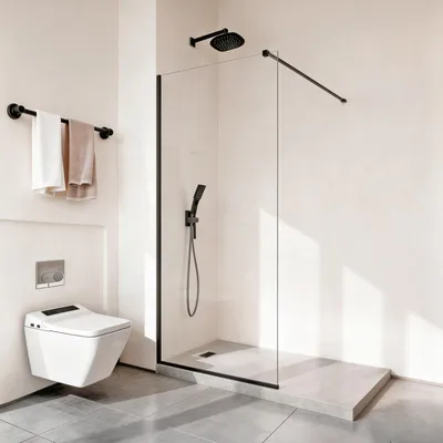 Zdjęcie produktu dla Vevor Stała Szklana Ścianka Prysznicowa 864X1870 Mm Półramkowa Premium
