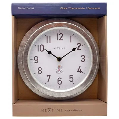 Obrázok produktu pre NeXtime - 4301GA - Nástenné hodiny - 22 cm - strieborné - Poppy
