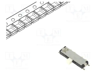 Productafbeelding van 1x Schakelaar, schuifschakelaar, 0,3A/4VDC, ON-ON-ON, type CUS-13TB, schuifschakelaar, positie: 3