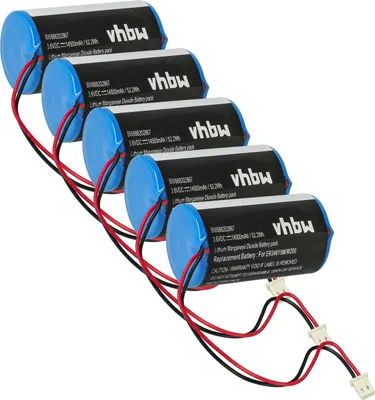 Produktbild von vhbw 5x Batterie Ersatz für Visonic 0-9912-K, ER34615M, ER34615M/W200, 88030498 für Alarmanlage, Alarmsystem (14500 mAh, 3,6 V, Li-SOCl2)