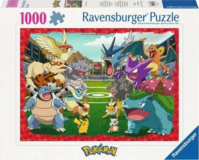Zdjęcie produktu dla Ravensburger Puzzle Pokémon Showdown (1000 elementów) - Ravensburger 12000628 - (liczba elementów / do 2000 elementów)