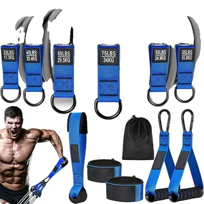 Productafbeelding van Weerstandsbanden, 5 weerstandsniveaus, draagbare trainingsoplossing, blauw