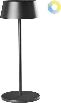Produktbild von BELIANI LED Tischlampe Schwarz Metall 37 cm Hoch Aufladbar Kabellos mit USB-C-Ladefunktion Modernes Design für Outdoor Indoor Garten Terrasse Balkon