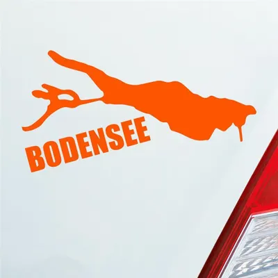 Produktbild von Auto Aufkleber Bodensee See Deutschland Urlaub 10x6 cm Orange Sticker Heckscheibenaufkleber