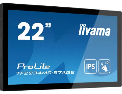 Produktbild von iiyama ProLite TF2234MC-B7AGB - LED-Monitor - 55.9 cm (22") (21.5" sichtbar) - offener Rahmen - Touchscreen - 1920 x 1080 Full HD (1080p) @ 60 Hz - IPS - 350 cd/m² - 1000:1 - 8 ms - HDMI, VGA, DisplayPort - Schwarz